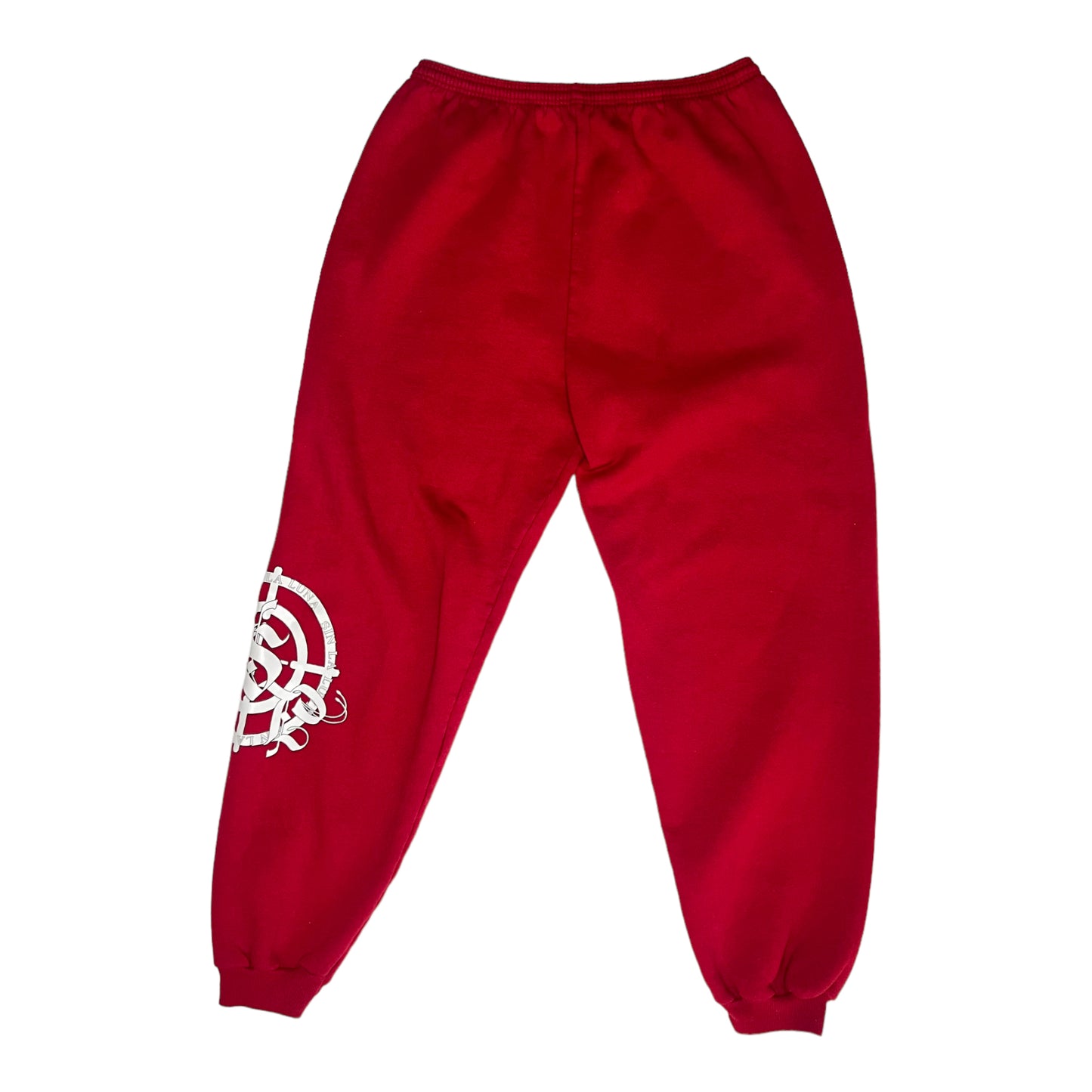 Red “Sina La Luna” Big Logo Sweat Pants