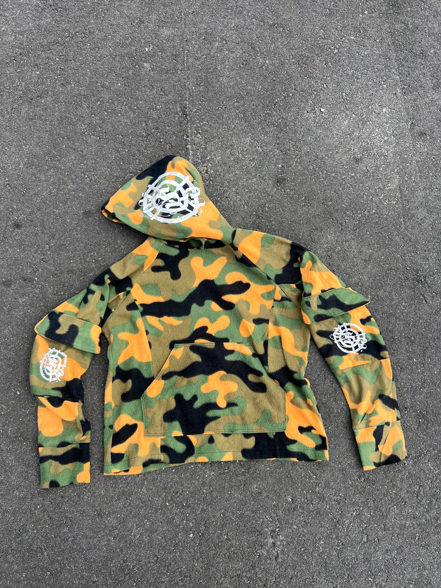 Army Fatigue Multi-Pocket Hoodie
