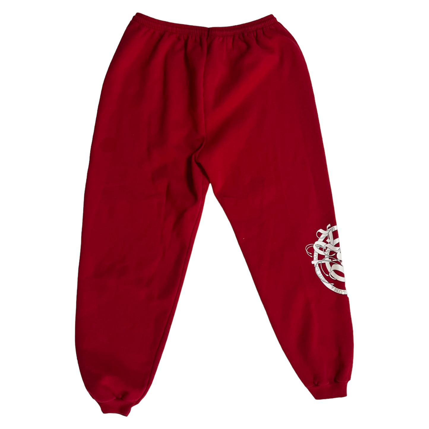 Red “Sina La Luna” Big Logo Sweat Pants