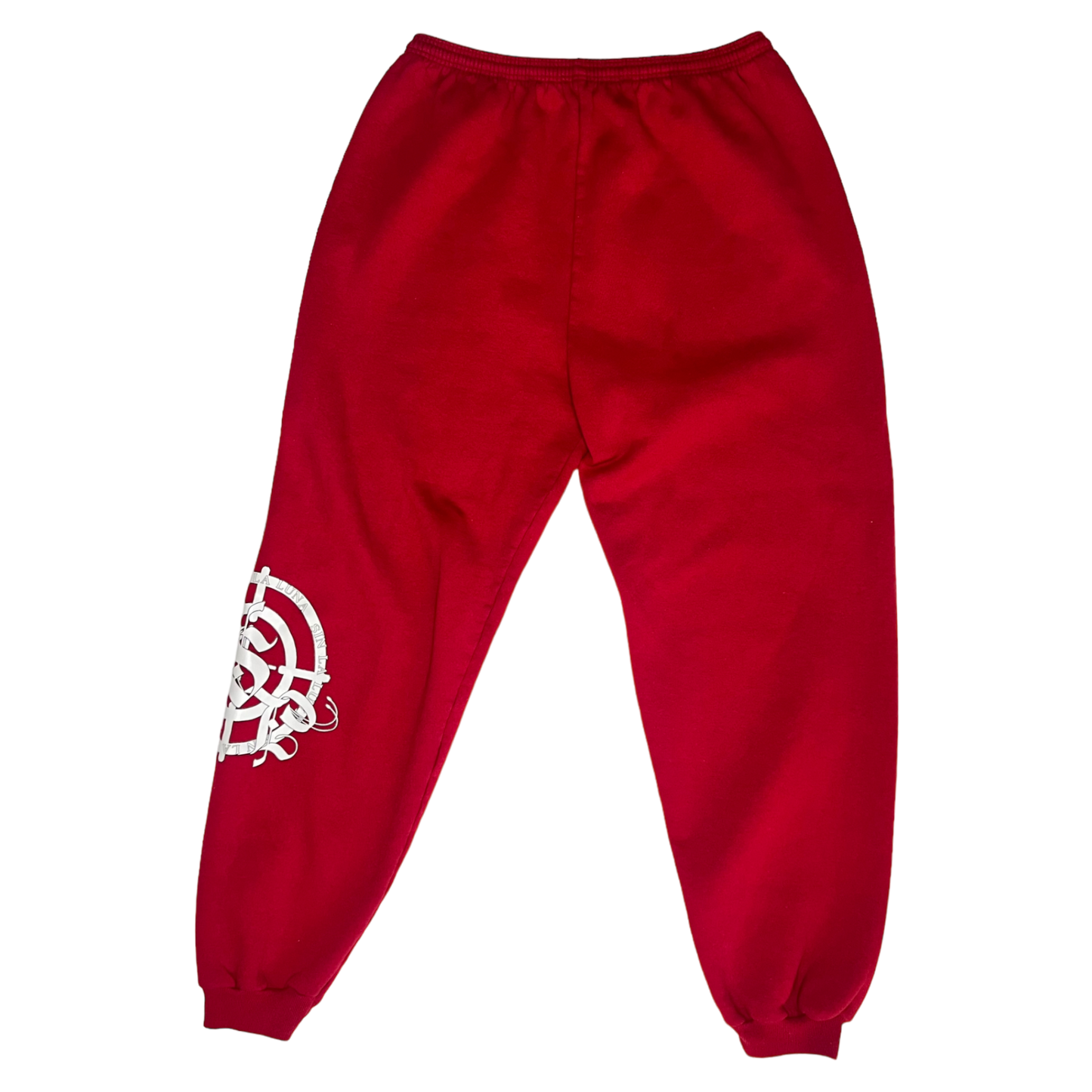 Red “Sina La Luna” Big Logo Sweat Pants