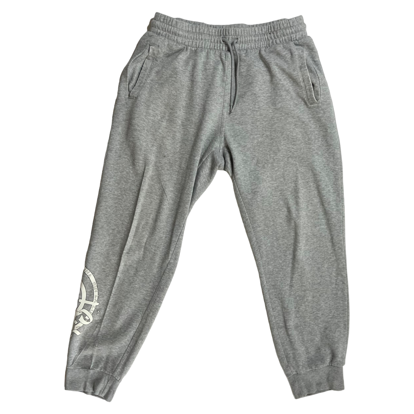 Grey “Sina La Luna” Big Logo Sweat Pants