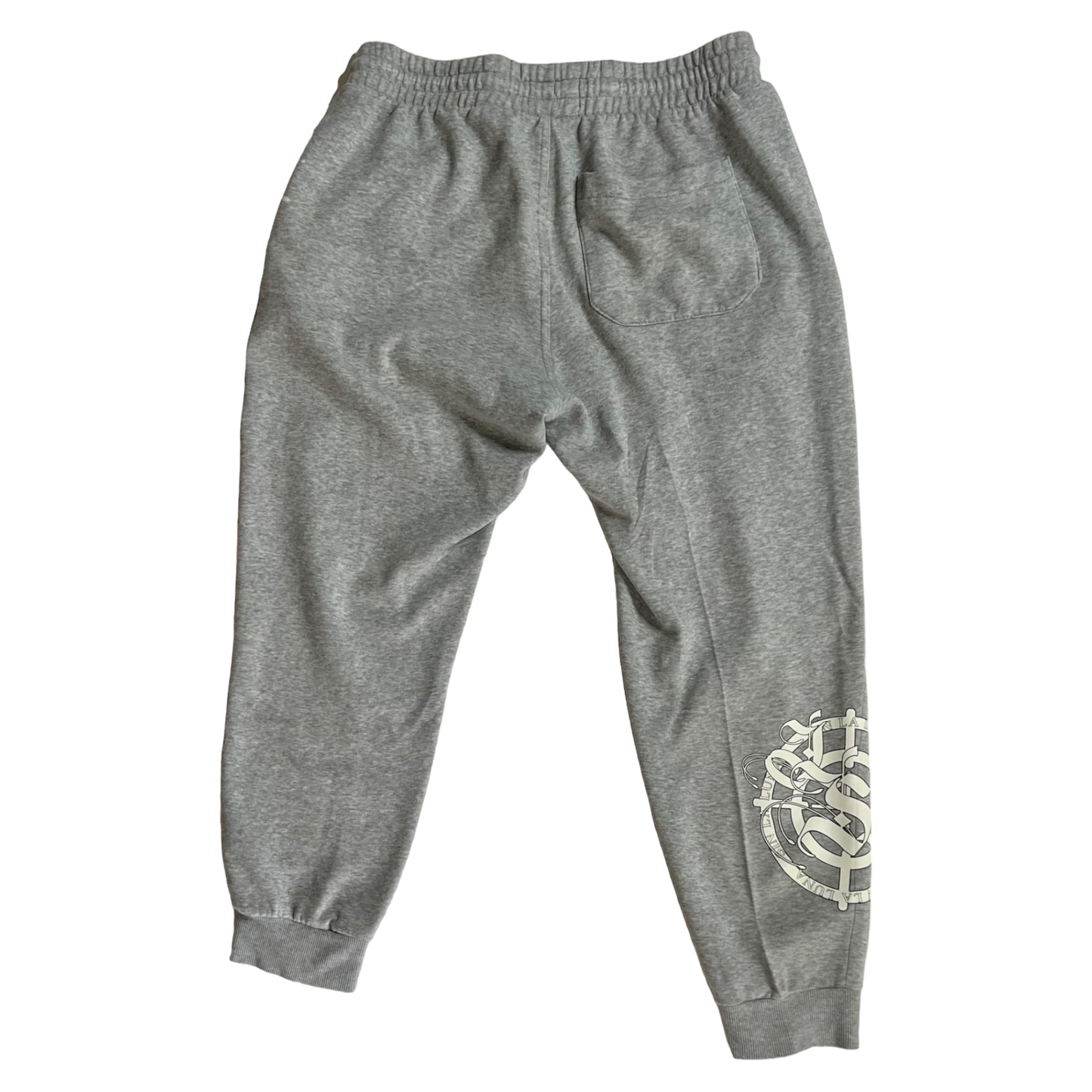 Grey “Sina La Luna” Big Logo Sweat Pants