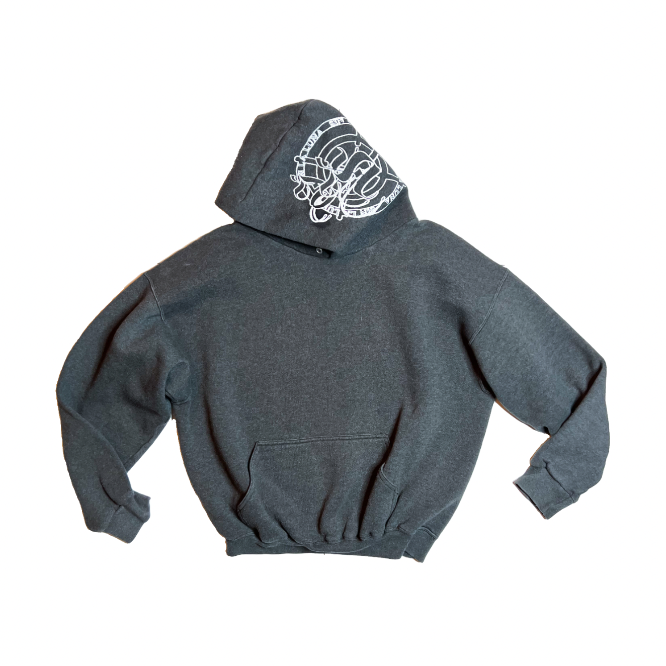 Grey "No Weapon Against Me Shall Prosper" + "Hood Logo" Hoody